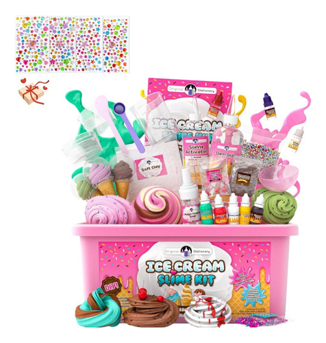 Kit De Slime De Helado, Increíble Kit Para Hacer Slime De He