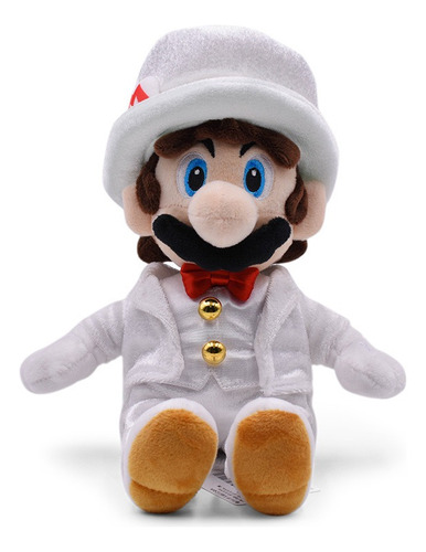 Super Mario Bros Wedding Mario Muñeca Peluche Juguete Regalo