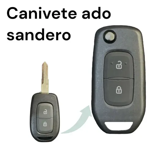 Chave Canivete Sandero Duster Oroch Clio 2015 A 2024 | MercadoLivre
