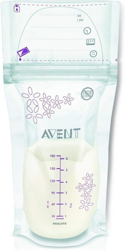 Bolsas Para Leche Materna Avent 25 Piezas 180ml/6oz