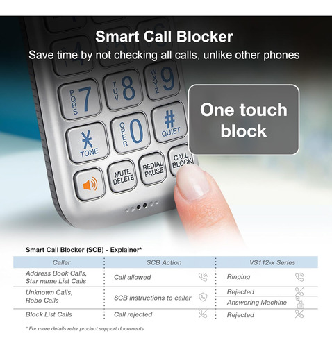Teléfono Inalámbrico Vtech Vs112-2 Dect 6.0 Bluetooth 2...