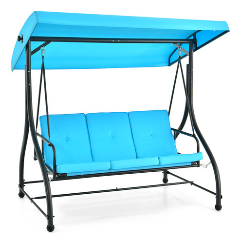 Silla Columpio De 3 Plazas Para Jardin Gpl Turquesa