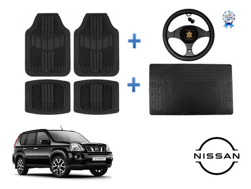 Tapetes 4pz + Cajuela + Volante Nissan X-trail 2008 - 2013