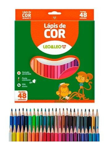 Leo E Leo Kit  48 lápis de cor