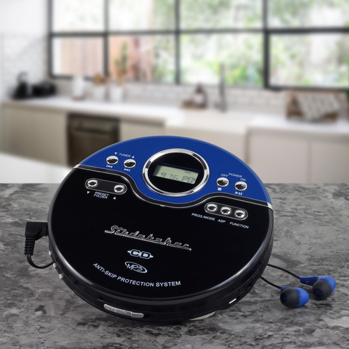 Leitor De Cd Portátil Studebaker Sb3704 Retro Com Rádio Fm