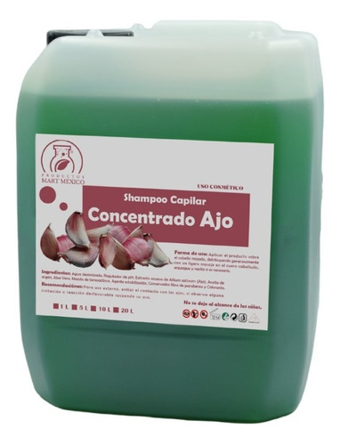  Shampoo Concentrado De Ajo Cabello Dañado (10 Litros)
