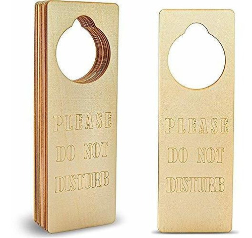 Colgador De Pomo De Puerta De Madera, No Molestar (3,25 X 9,