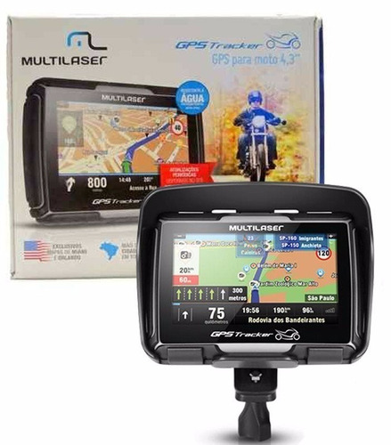 Navegador Gps Multilaser Tracker Para Moto Tela 4.3 - Gp040