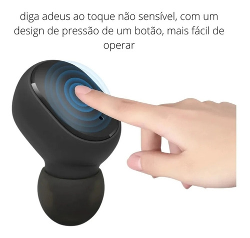 Imagem 2 de 2 de Fone De Ouvido Bluetooth Sem Fio Tws Microfone Todos Celular