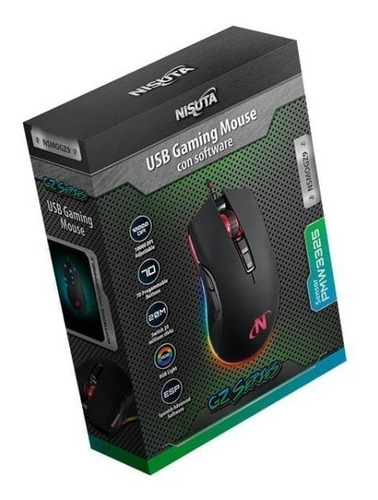 Imagen 4 de 4 de Mouse Gamer Nisuta 10000 Dpi Ns-mogz9 (black)