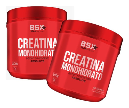 2  Bsx Creatinas Monohidrato  300g (600g En Total)