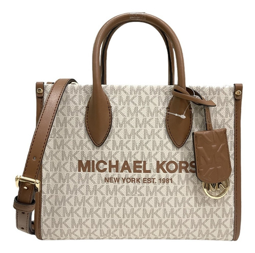 Bolsa Michael Kors Original Mirella Logo Crossbody Vainilla