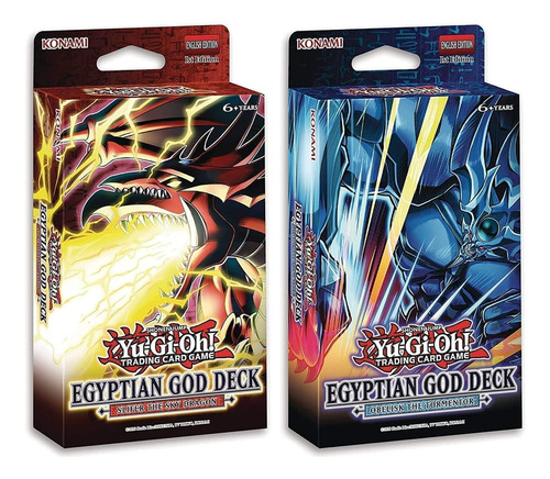 Yugioh! Egyptian God Decks Slifer + Obelisk, Pack Doble Yu-gi-oh Tcg Egyptian God Decks Slifer The Sky Dragon Obelisk The Tormentor Inglés