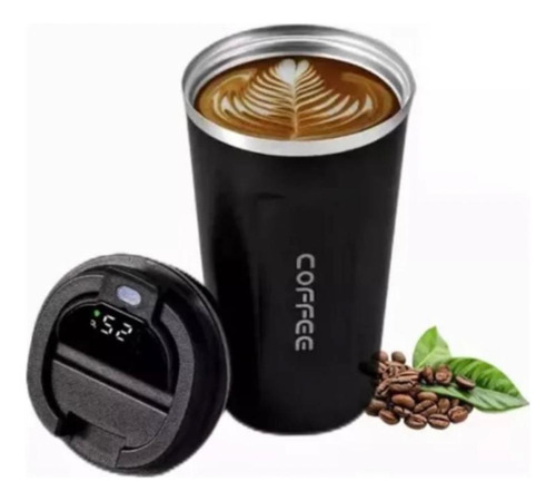 Vaso Cafe Termico Acero Inox Con Sensor De Temperatura 500ml