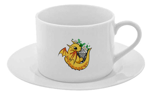 Taza Y Plato Desayuno Te Café Dragones Cod A29