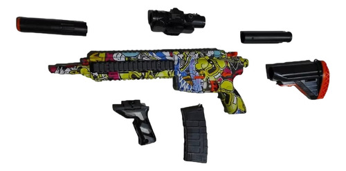 Pistola De Hidrogel M416 Lanzador Electrica Con Bolas Laser