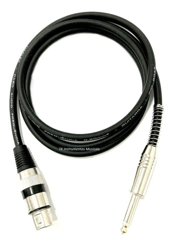 Cabo Microfone P10 M Canon Xlr Femea -- 20 Metros --- 0,50mm