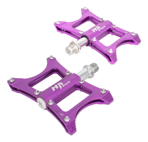 Pedales Para Bicicleta Bmx 1/2 Aluminio Morado Alnc-2012 Hs