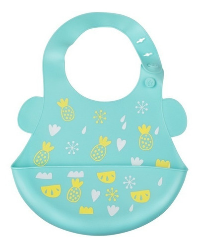 Set 3 Baberos Papubaby Suaves De Silicón Para Bebé Niña Color Animales Niña Talla Unitalla