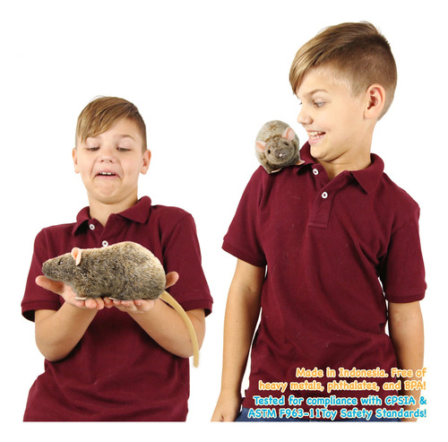 Viahart Reuben The Rat - Ratón De Peluche De 7 Pulgadas - . Color Blanco