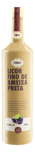 Licor Fino Ameixa Preta Schluck Tradicionais Garrafa 750ml