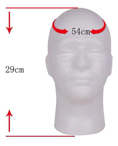 3 Cabeza De Peluca De Espuma Masculina, Modelo De