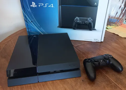 Sony Playstation 4 Black Piano 500gb Completo Na Caixa Ps4