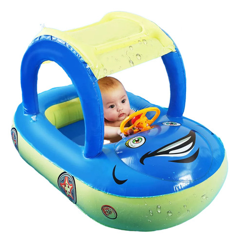 ~ Anillo Flotante De Automóvil Inflable For Niños Con Techo