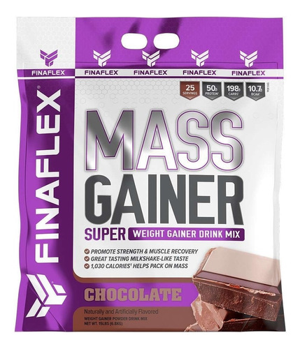Proteina Ganador Finaflex Mass Gainer Bcaa Carbs 15 Libras Sabor Chocolate
