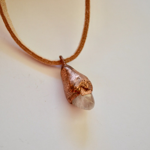 Imagen 3 de 5 de Colgante De Cuarzo Rosa, Piedra Natural Del Amor, Regalo