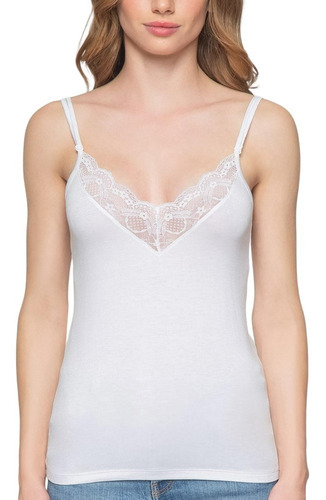 Camiseta Mujer Microfibra Lady Genny Blanca K-427-nuevo2022 