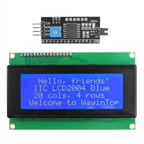 Pantalla Display Lcd 20x4 2004 Con Interfaz I2c Arduino