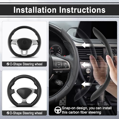 Fundas Cuero Napa Volante Automóvil Segmentado Transpirable
