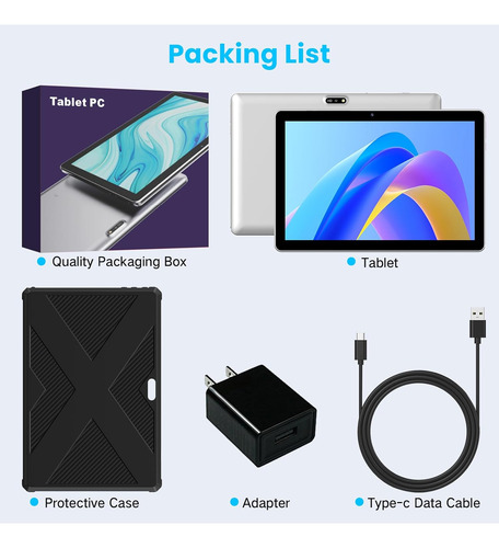 Android 13 Tablet Con Ranura Para Tarjeta Sim,10.1 Inch C...