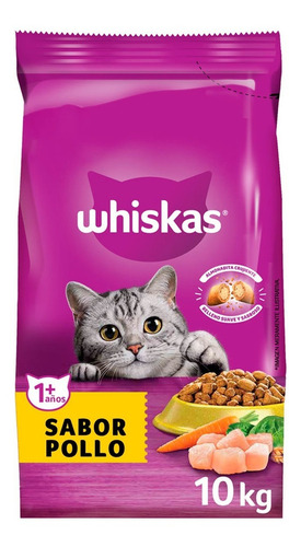 Alimento Whiskas 1+ Whiskas Gatos para gato adulto sabor pollo en bolsa de 10 kg