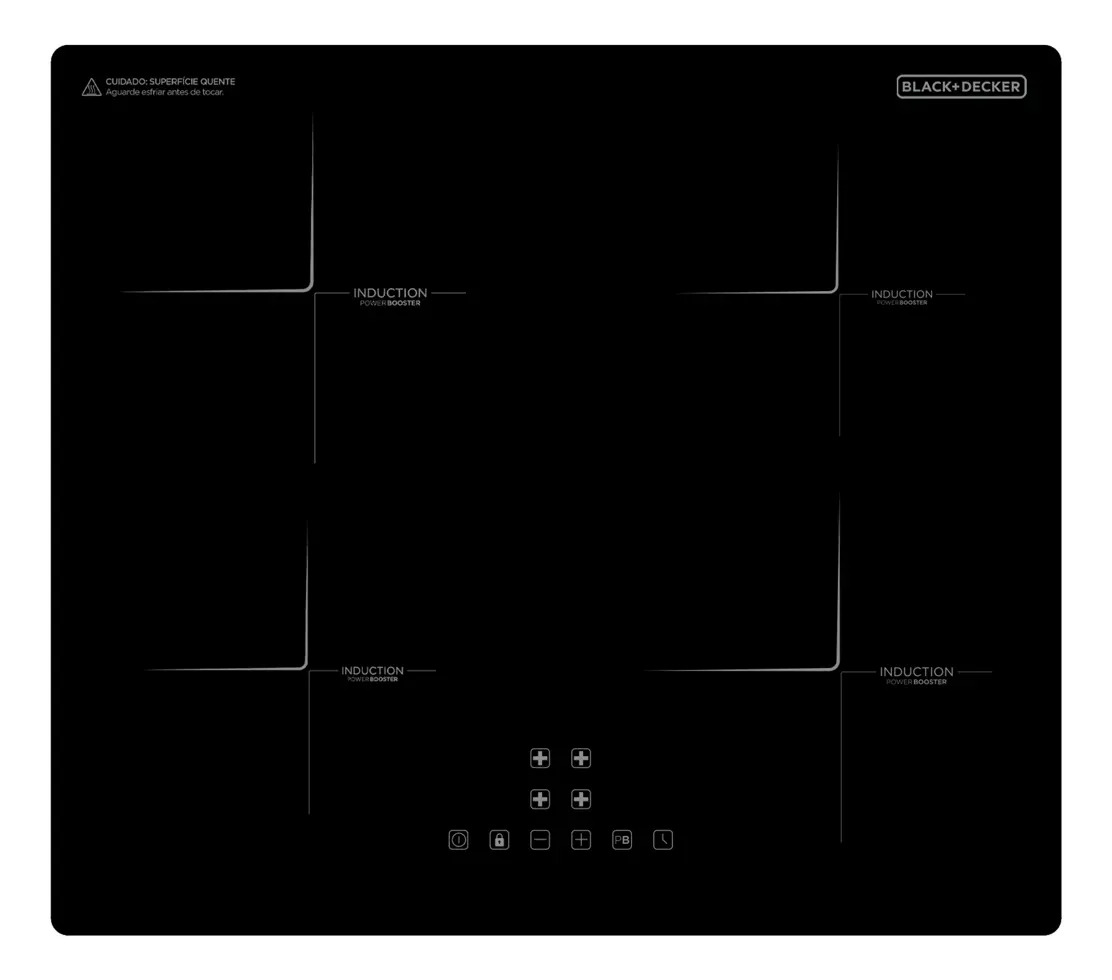 Cooktop de Indução BLACK+DECKER 7200W 4 Bocas BXICHCPB4B