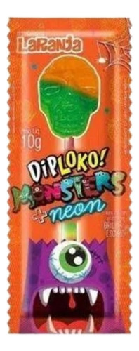 Pirulito Dip Loko Neon Monster Brilha No Escuro 15un Diploko