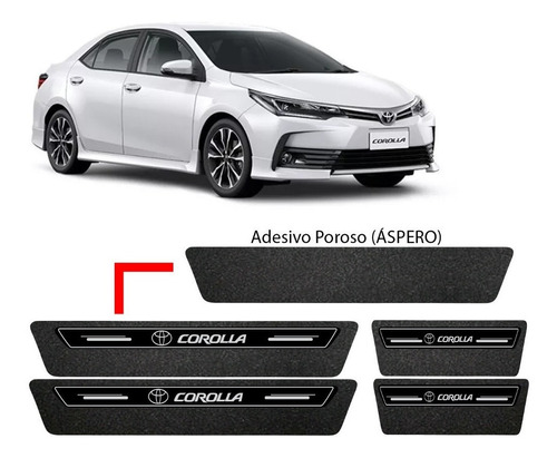 Soleira Premium Toyota Corolla 2015 2016 2017 2018 Preto