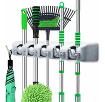 Comprar Ph Porta Escobas Organizador De Escobas 5 Espacios Y Ganchos