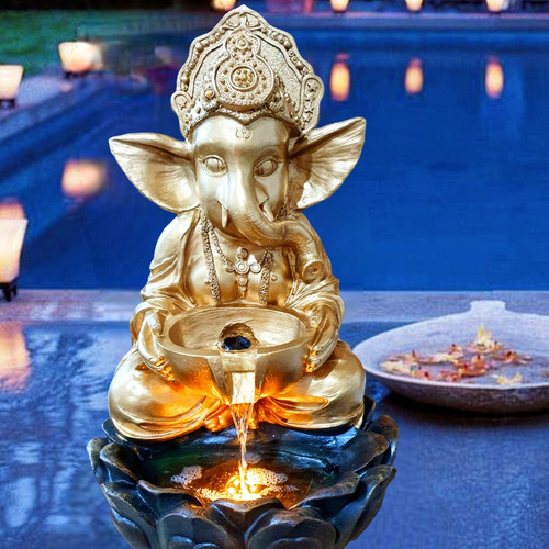 Fonte De Água Prosperidade Ganesha 60 Cm