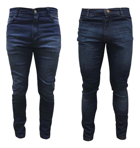 Combo Dos Pantalones Jean Hombre Chupines Elastizados