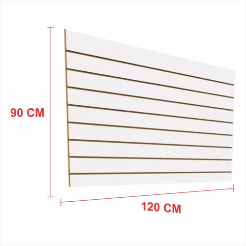 Painel Canaletado Mdf Branco 90cm (a) X 1.20 (c)