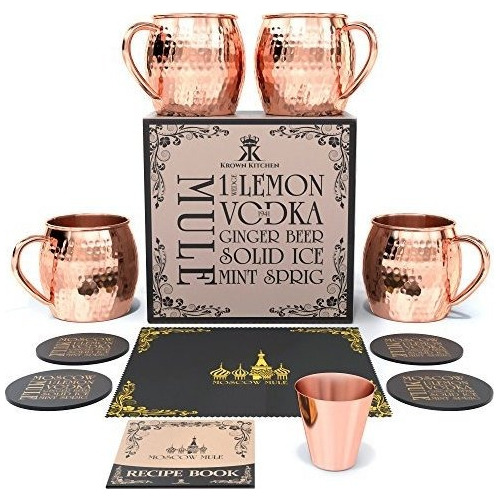  Juego De 4 Tazas De Cobre Moscow Mule Juego De Regal