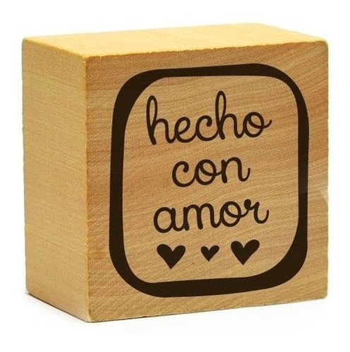 Sello Decorativo Emprendedores: Hecho Con Amor - 4.7x4.7 Cm