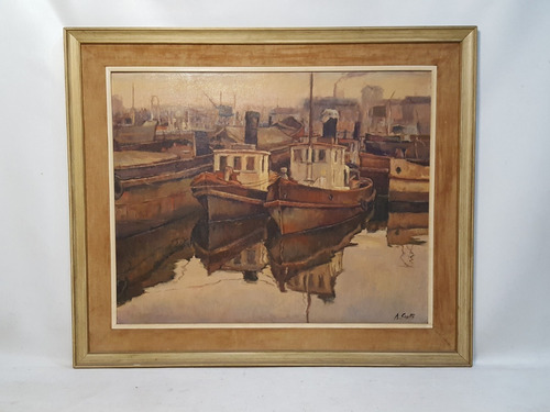 Oleo Marina Ambrosio Gatti 60x74 Cod 33209