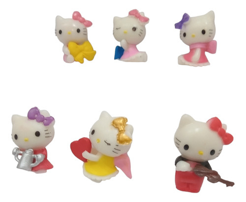 Muñecas Set De Miniaturas De Hello Kitty X 6