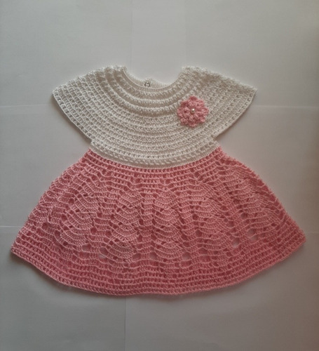 Vestido Tejido A Crochet Para Bebe Modelo 5 | Cuotas sin interés