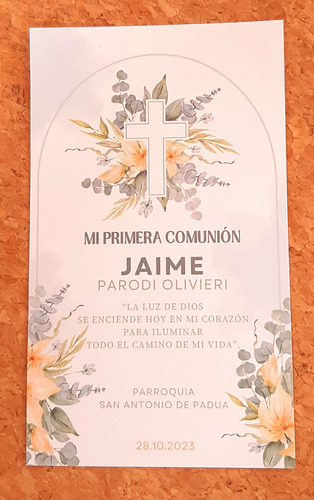 Estampa Primera Comunión, Recuerdos, Invitaciones