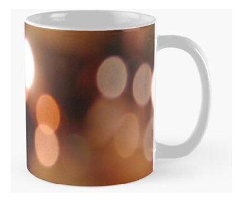 Taza Luces De Navidad Naranja Calidad Premium