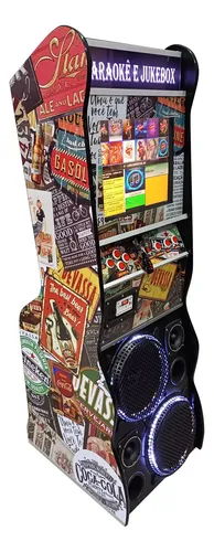 Maquina De Musica Jukebox Karaoke 7 X 1 Tela 17 Arte Vintage